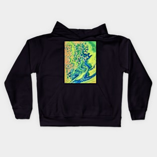 Thermal Field - Abstract Acrylic Pour Painting Kids Hoodie